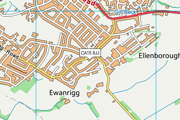 CA15 8JJ map - OS VectorMap District (Ordnance Survey)