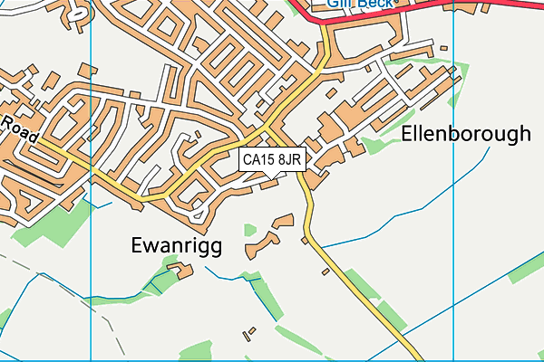 CA15 8JR map - OS VectorMap District (Ordnance Survey)