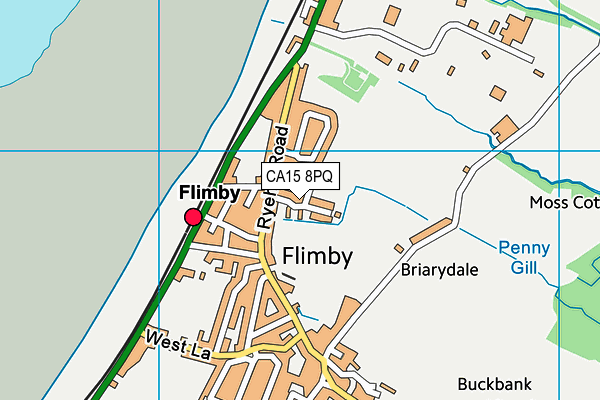 CA15 8PQ map - OS VectorMap District (Ordnance Survey)