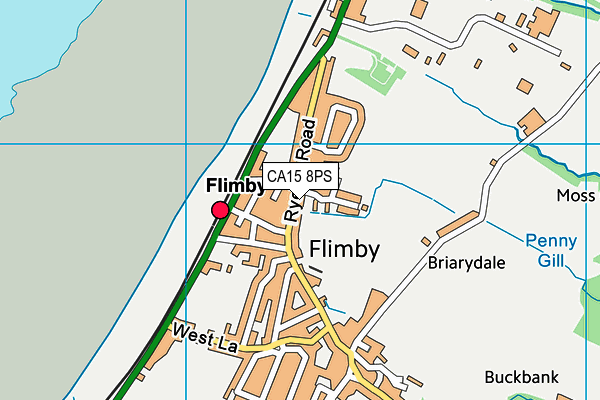 CA15 8PS map - OS VectorMap District (Ordnance Survey)