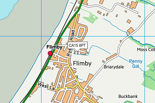 CA15 8PT map - OS VectorMap District (Ordnance Survey)