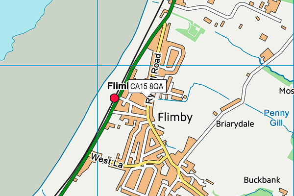 CA15 8QA map - OS VectorMap District (Ordnance Survey)