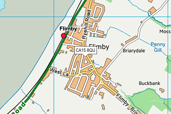 CA15 8QU map - OS VectorMap District (Ordnance Survey)