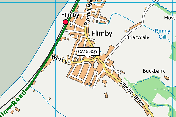 CA15 8QY map - OS VectorMap District (Ordnance Survey)