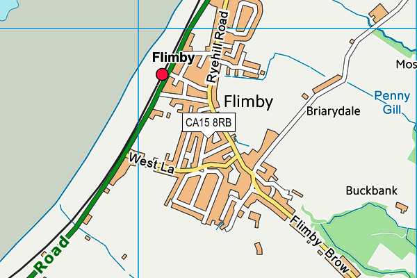 CA15 8RB map - OS VectorMap District (Ordnance Survey)