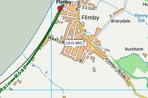 CA15 8RG map - OS VectorMap District (Ordnance Survey)