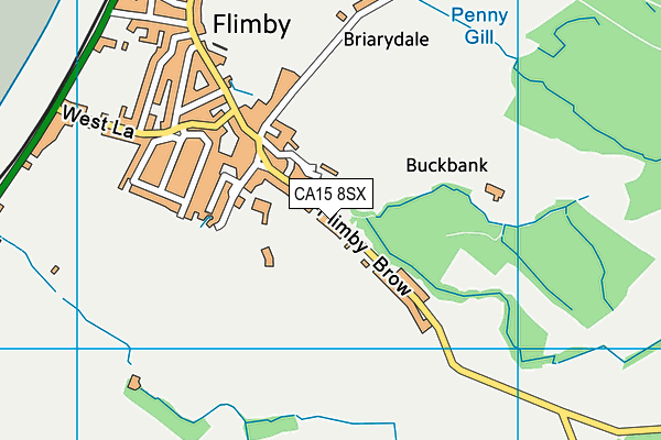 CA15 8SX map - OS VectorMap District (Ordnance Survey)