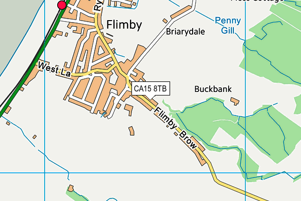 CA15 8TB map - OS VectorMap District (Ordnance Survey)