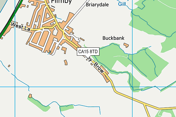 CA15 8TD map - OS VectorMap District (Ordnance Survey)