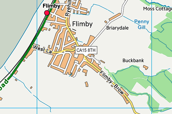 CA15 8TH map - OS VectorMap District (Ordnance Survey)