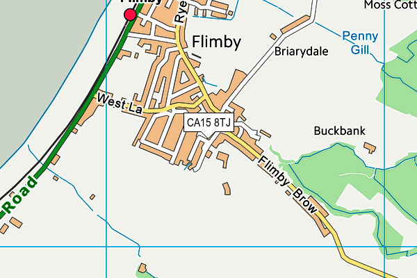 CA15 8TJ map - OS VectorMap District (Ordnance Survey)