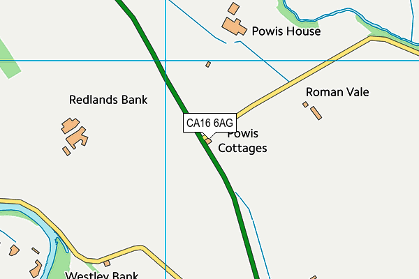 CA16 6AG map - OS VectorMap District (Ordnance Survey)