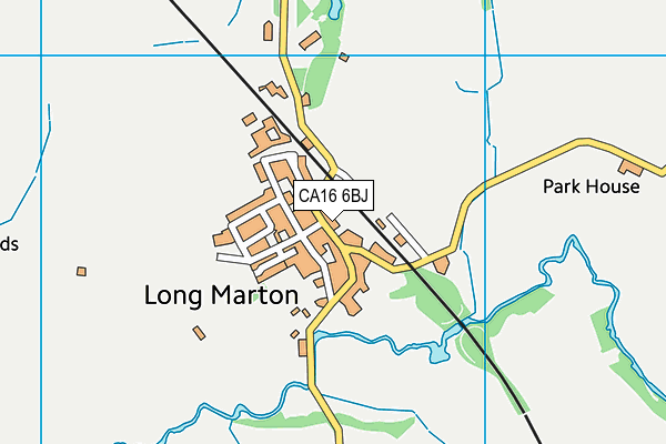 CA16 6BJ map - OS VectorMap District (Ordnance Survey)