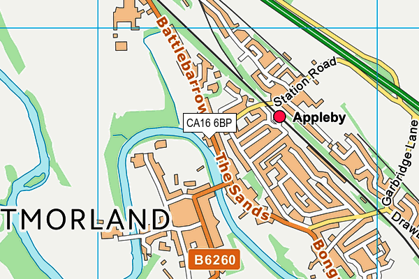 CA16 6BP map - OS VectorMap District (Ordnance Survey)
