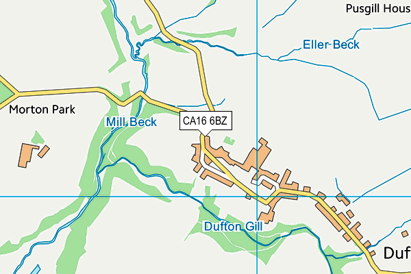 CA16 6BZ map - OS VectorMap District (Ordnance Survey)