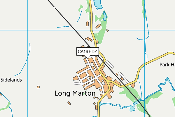 CA16 6DZ map - OS VectorMap District (Ordnance Survey)