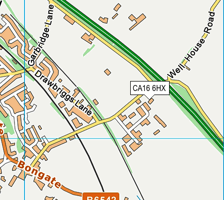 CA16 6HX map - OS VectorMap District (Ordnance Survey)