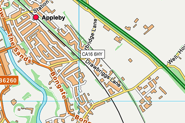 CA16 6HY map - OS VectorMap District (Ordnance Survey)