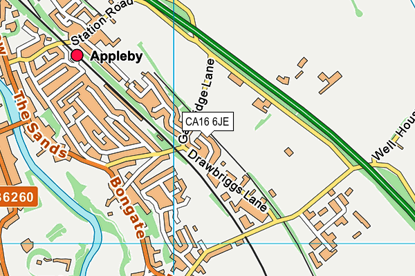 CA16 6JE map - OS VectorMap District (Ordnance Survey)