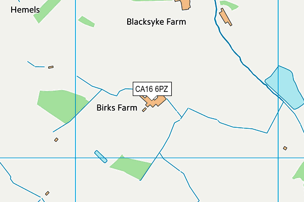 CA16 6PZ map - OS VectorMap District (Ordnance Survey)