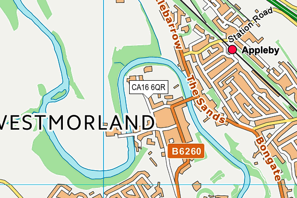 CA16 6QR map - OS VectorMap District (Ordnance Survey)