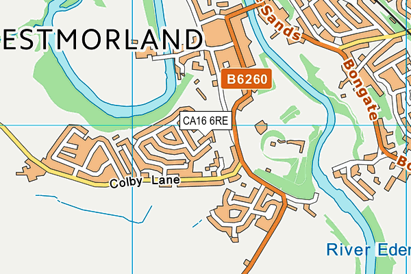 CA16 6RE map - OS VectorMap District (Ordnance Survey)