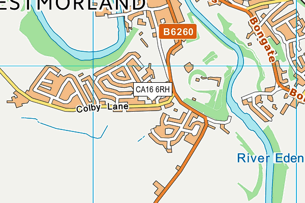 CA16 6RH map - OS VectorMap District (Ordnance Survey)