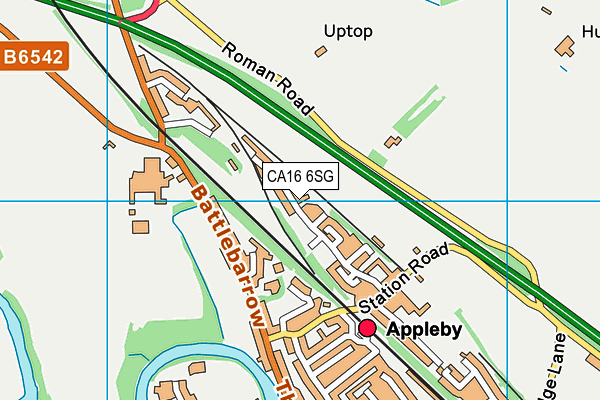 CA16 6SG map - OS VectorMap District (Ordnance Survey)