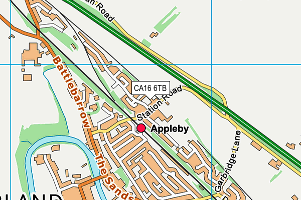 CA16 6TB map - OS VectorMap District (Ordnance Survey)