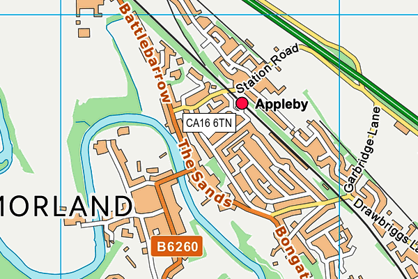 CA16 6TN map - OS VectorMap District (Ordnance Survey)