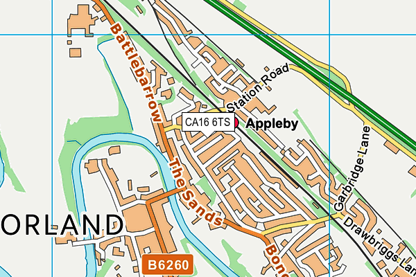 CA16 6TS map - OS VectorMap District (Ordnance Survey)