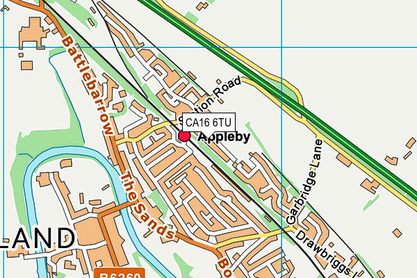 CA16 6TU map - OS VectorMap District (Ordnance Survey)