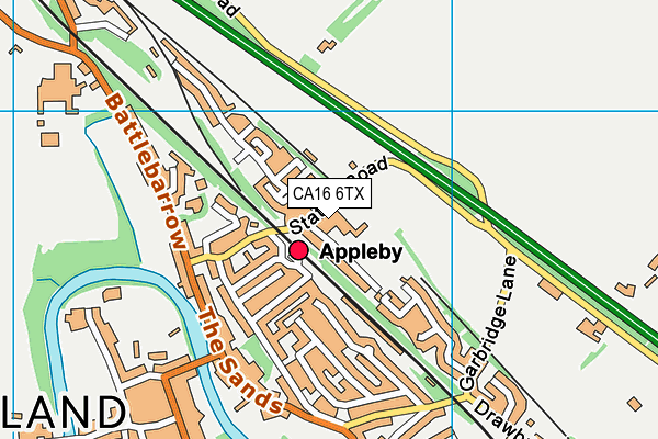 Appleby Primary School map (CA16 6TX) - OS VectorMap District (Ordnance Survey)