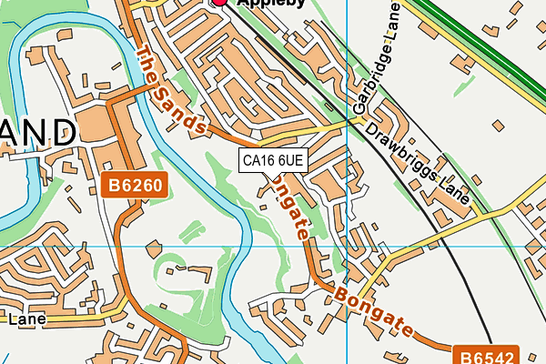 CA16 6UE map - OS VectorMap District (Ordnance Survey)