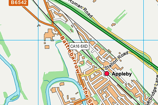 CA16 6XD map - OS VectorMap District (Ordnance Survey)