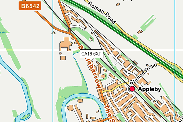 CA16 6XT map - OS VectorMap District (Ordnance Survey)