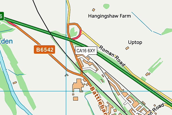 CA16 6XY map - OS VectorMap District (Ordnance Survey)