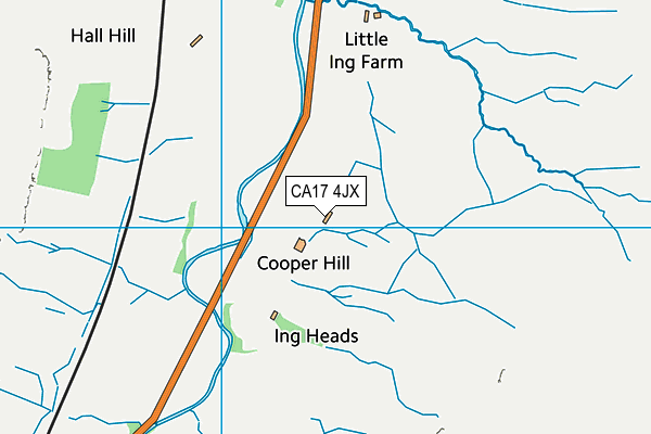 CA17 4JX map - OS VectorMap District (Ordnance Survey)