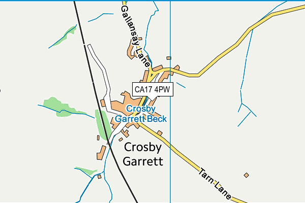 CA17 4PW map - OS VectorMap District (Ordnance Survey)