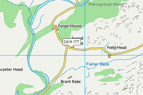 CA19 1TT map - OS VectorMap District (Ordnance Survey)