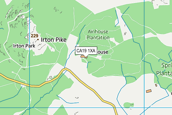 CA19 1XA map - OS VectorMap District (Ordnance Survey)