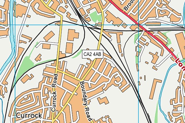 CA2 4AB map - OS VectorMap District (Ordnance Survey)
