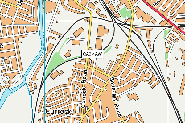 CA2 4AW map - OS VectorMap District (Ordnance Survey)