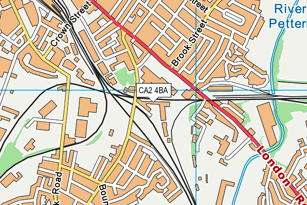 CA2 4BA map - OS VectorMap District (Ordnance Survey)