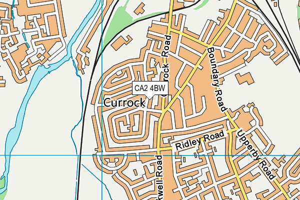 CA2 4BW map - OS VectorMap District (Ordnance Survey)