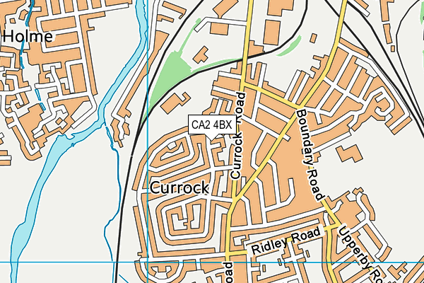 CA2 4BX map - OS VectorMap District (Ordnance Survey)