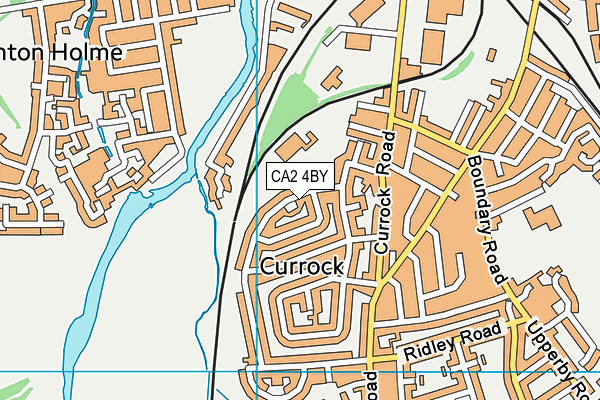CA2 4BY map - OS VectorMap District (Ordnance Survey)