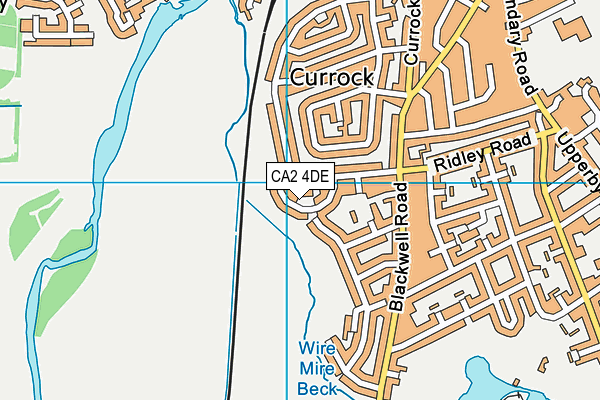 CA2 4DE map - OS VectorMap District (Ordnance Survey)