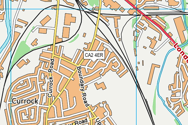 CA2 4ER map - OS VectorMap District (Ordnance Survey)