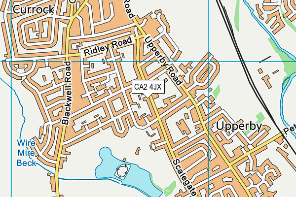 CA2 4JX map - OS VectorMap District (Ordnance Survey)